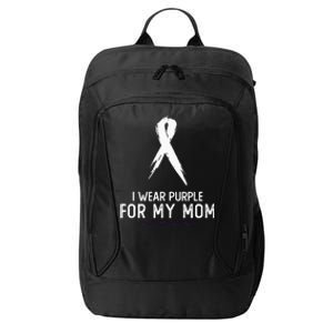 Alzheimers Awareness I Wear Purple For My Mom Cute Purple City Backpack