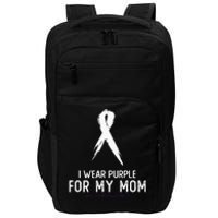 Alzheimers Awareness I Wear Purple For My Mom Cute Purple Impact Tech Backpack