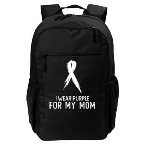 Alzheimers Awareness I Wear Purple For My Mom Cute Purple Daily Commute Backpack