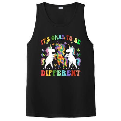 Autism Awareness ItS Ok To Be Different Unicorn PosiCharge Competitor Tank