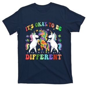 Autism Awareness ItS Ok To Be Different Unicorn T-Shirt