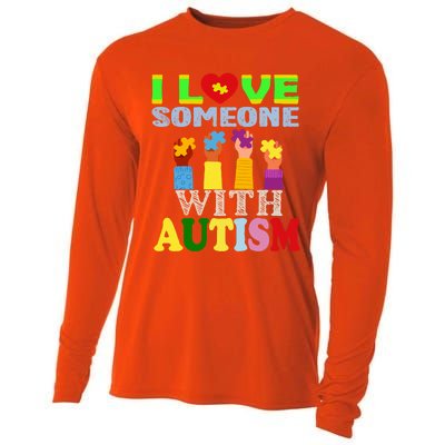 Autism Awareness I Love Someone With Autism Gift Cooling Performance Long Sleeve Crew