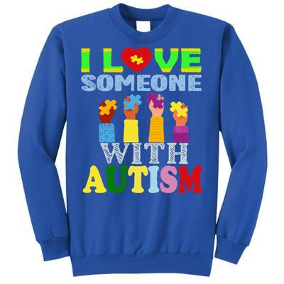 Autism Awareness I Love Someone With Autism Gift Sweatshirt