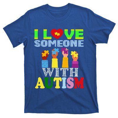 Autism Awareness I Love Someone With Autism Gift T-Shirt