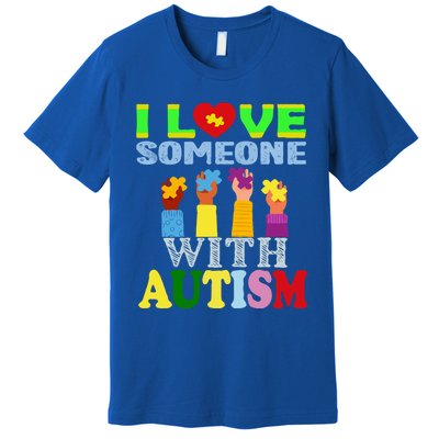 Autism Awareness I Love Someone With Autism Gift Premium T-Shirt