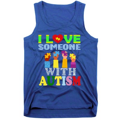 Autism Awareness I Love Someone With Autism Gift Tank Top