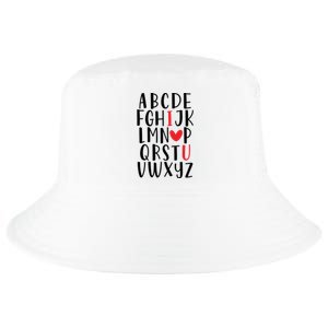 Abc Alphabet I Love You English Teacher Valentines Day Gift Cool Comfort Performance Bucket Hat