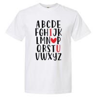 Abc Alphabet I Love You English Teacher Valentines Day Gift Garment-Dyed Heavyweight T-Shirt