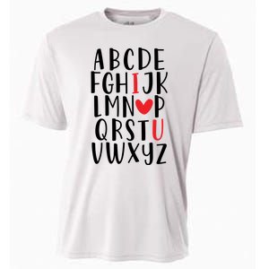 Abc Alphabet I Love You English Teacher Valentines Day Gift Cooling Performance Crew T-Shirt