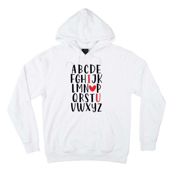 Abc Alphabet I Love You English Teacher Valentines Day Gift Hoodie