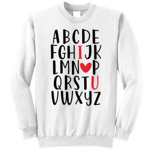 Abc Alphabet I Love You English Teacher Valentines Day Gift Sweatshirt