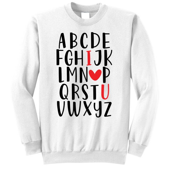 Abc Alphabet I Love You English Teacher Valentines Day Gift Sweatshirt