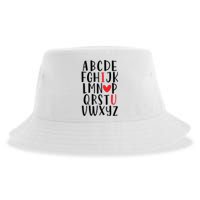 Abc Alphabet I Love You English Teacher Valentines Day Gift Sustainable Bucket Hat