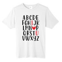 Abc Alphabet I Love You English Teacher Valentines Day Gift Tall Fusion ChromaSoft Performance T-Shirt