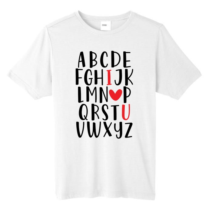 Abc Alphabet I Love You English Teacher Valentines Day Gift Tall Fusion ChromaSoft Performance T-Shirt