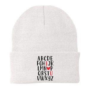 Abc Alphabet I Love You English Teacher Valentines Day Gift Knit Cap Winter Beanie