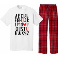 Abc Alphabet I Love You English Teacher Valentines Day Gift Pajama Set