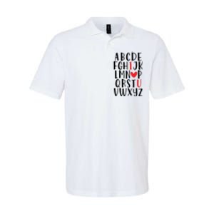 Abc Alphabet I Love You English Teacher Valentines Day Gift Softstyle Adult Sport Polo