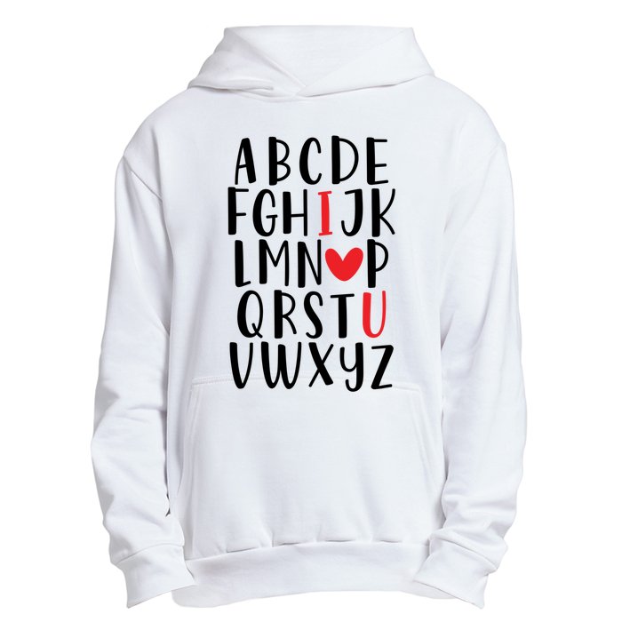 Abc Alphabet I Love You English Teacher Valentines Day Gift Urban Pullover Hoodie