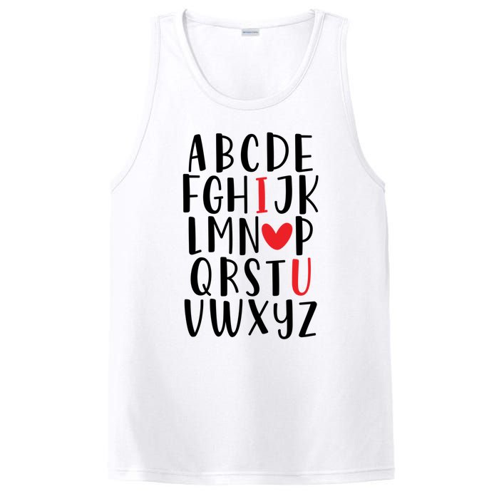 Abc Alphabet I Love You English Teacher Valentines Day Gift PosiCharge Competitor Tank