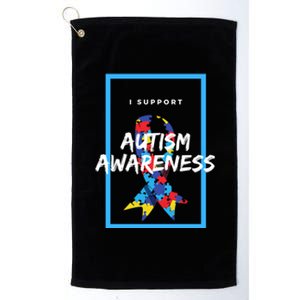 Autism Awareness I Support Autism Awareness Choose Kind Great Gift Platinum Collection Golf Towel