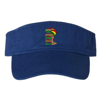 African Afro I Am The Storm Black History Month Juneteenth Gift Valucap Bio-Washed Visor