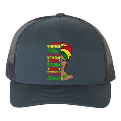 African Afro I Am The Storm Black History Month Juneteenth Gift Yupoong Adult 5-Panel Trucker Hat