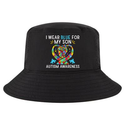 Autism Awareness I Wear Blue For My Son Cool Comfort Performance Bucket Hat