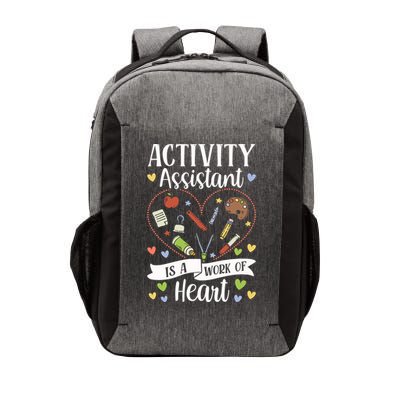 Activity Assistant Is A Work Of Heart Activity Assistant Gift Vector Backpack