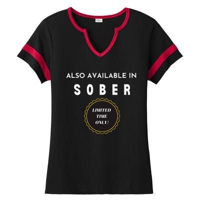 Also Available In Sober Funny Adult Drinking Humor Ladies Halftime Notch Neck Tee