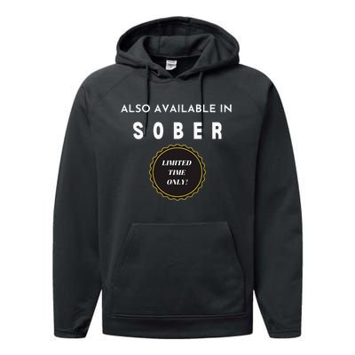 Also Available In Sober Funny Adult Drinking Humor Performance Fleece Hoodie