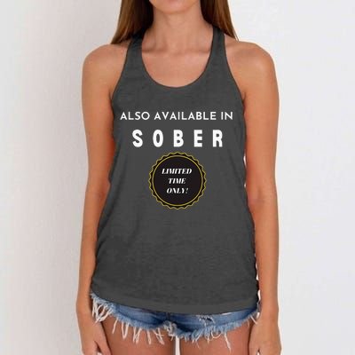 Also Available In Sober Funny Adult Drinking Humor Women's Knotted Racerback Tank