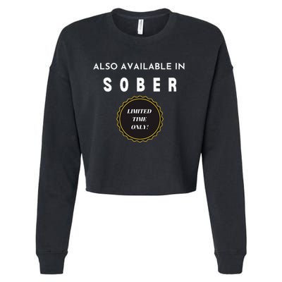 Also Available In Sober Funny Adult Drinking Humor Cropped Pullover Crew