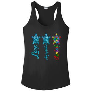 Autism Awareness Its Ok To Be Autism Different Turtle Cute Gift Ladies PosiCharge Competitor Racerback Tank