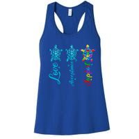 Autism Awareness Its Ok To Be Autism Different Turtle Cute Gift Women's Racerback Tank