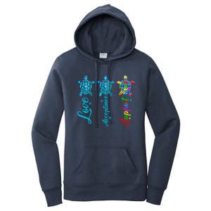 Autism Awareness Its Ok To Be Autism Different Turtle Cute Gift Women's Pullover Hoodie