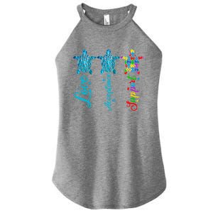 Autism Awareness Its Ok To Be Autism Different Turtle Cute Gift Women's Perfect Tri Rocker Tank