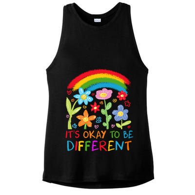 Autism Awareness ItS Ok To Be Different Ladies PosiCharge Tri-Blend Wicking Tank