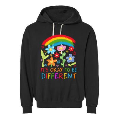 Autism Awareness ItS Ok To Be Different Garment-Dyed Fleece Hoodie