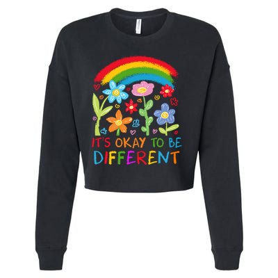 Autism Awareness ItS Ok To Be Different Cropped Pullover Crew