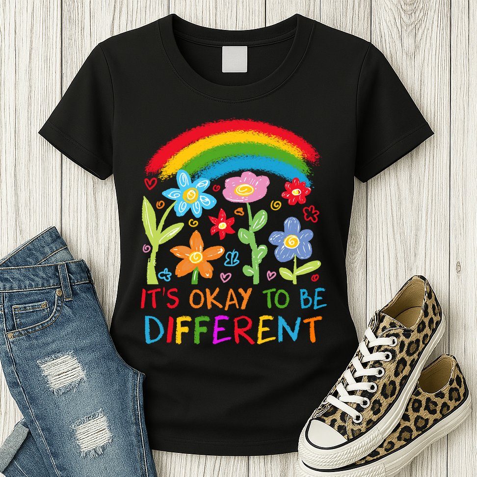 Autism Awareness ItS Ok To Be Different Womens T-Shirt