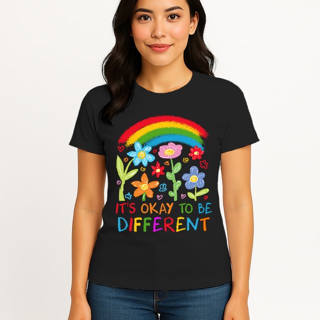 Autism Awareness ItS Ok To Be Different Womens T-Shirt