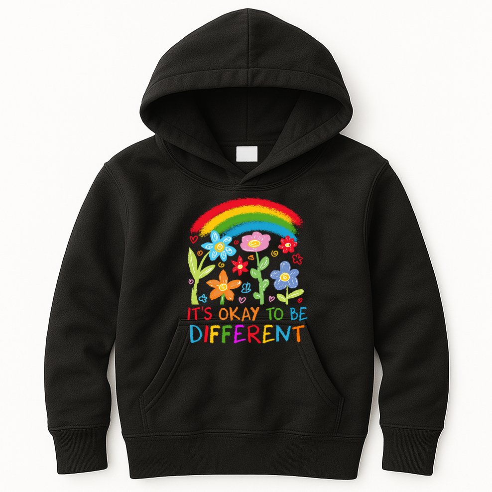 Autism Awareness ItS Ok To Be Different Kids Hoodie