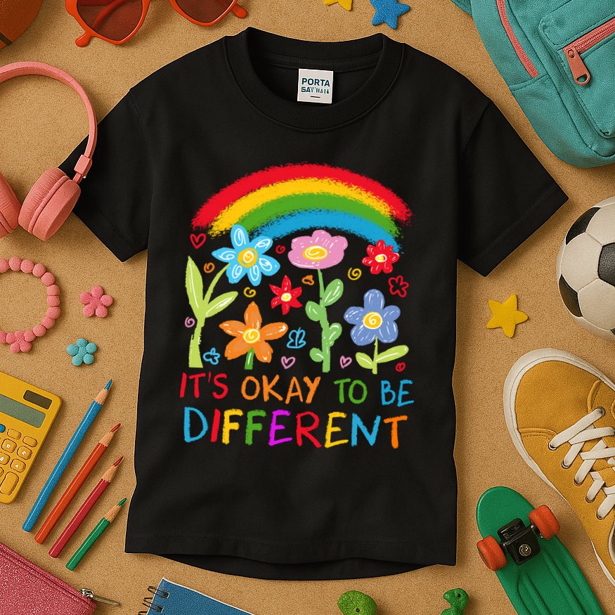 Autism Awareness ItS Ok To Be Different Kids T-Shirt