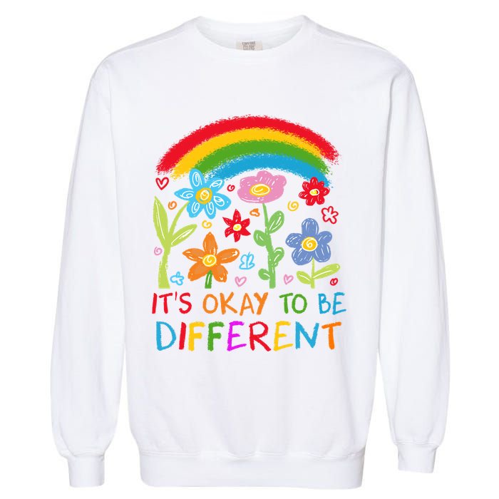 Autism Awareness ItS Ok To Be Different Garment-Dyed Sweatshirt