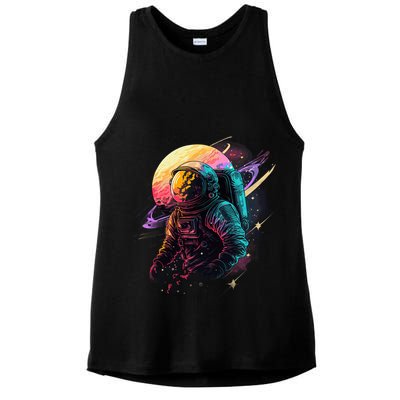 An Astronaut In Outer Space Ladies PosiCharge Tri-Blend Wicking Tank