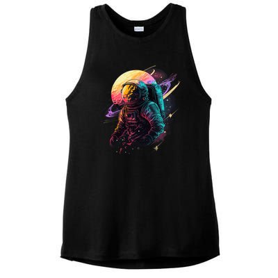 An Astronaut In Outer Space Ladies PosiCharge Tri-Blend Wicking Tank