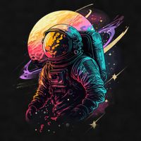 An Astronaut In Outer Space Ladies PosiCharge Tri-Blend Wicking Tank