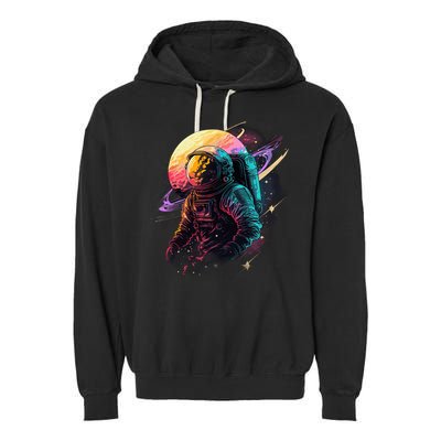 An Astronaut In Outer Space Garment-Dyed Fleece Hoodie