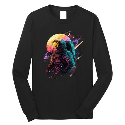 An Astronaut In Outer Space Long Sleeve Shirt